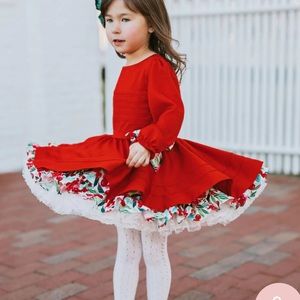 Adorable Boutique Christmas Dress - size 7 and size 12